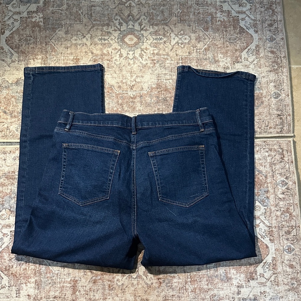 LOFT Indigo Denim Pants-Straight Leg